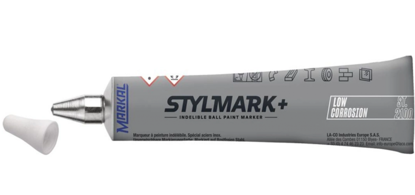 pics/Markal/ST.2100 PMUC/markal-st2100-ball-pomt-metal-marker-white.png
